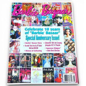 Barbie Bazaar Magazine 10 Year Anniversary August 1998 Volume 10 Issue 5 Vintage